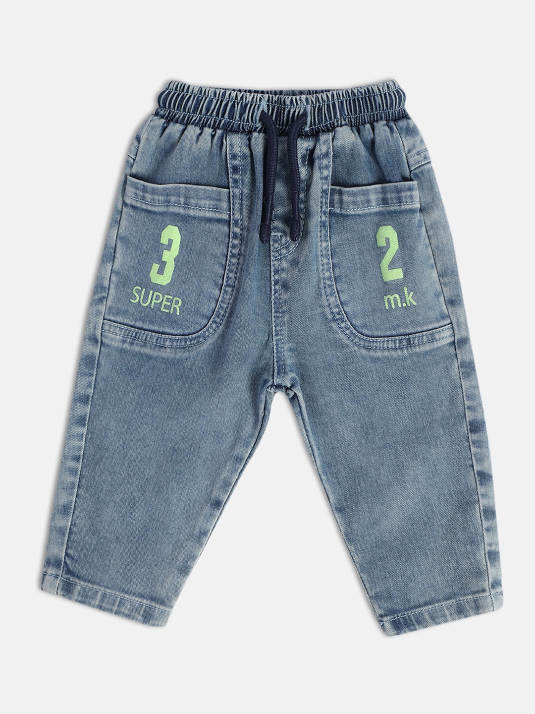 

MINI KLUB Boys Mid-Rise Clean Look Stretchable Jeans, Blue