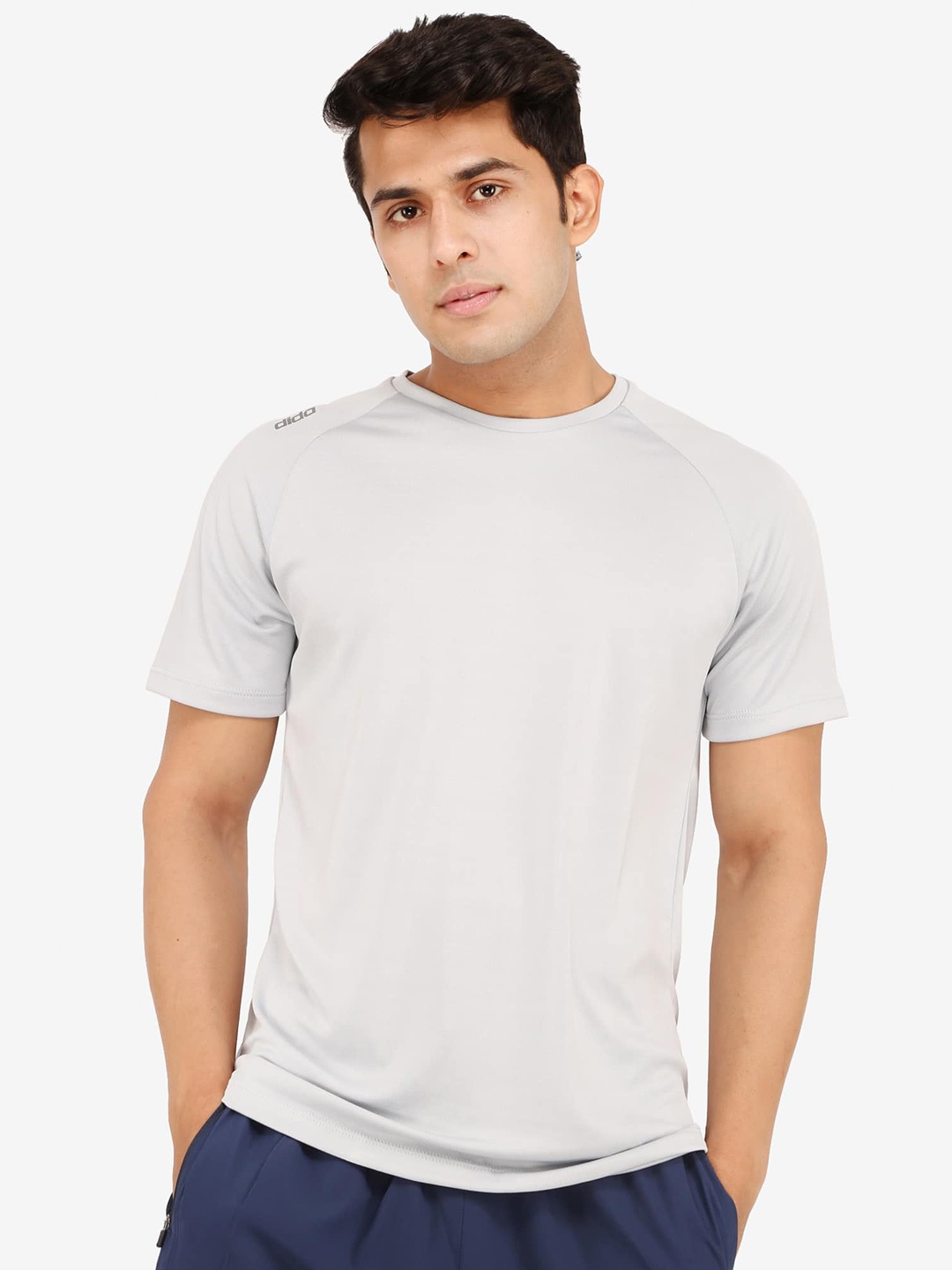 

DIDA Men Dri-FIT Raw Edge T-shirt, Grey