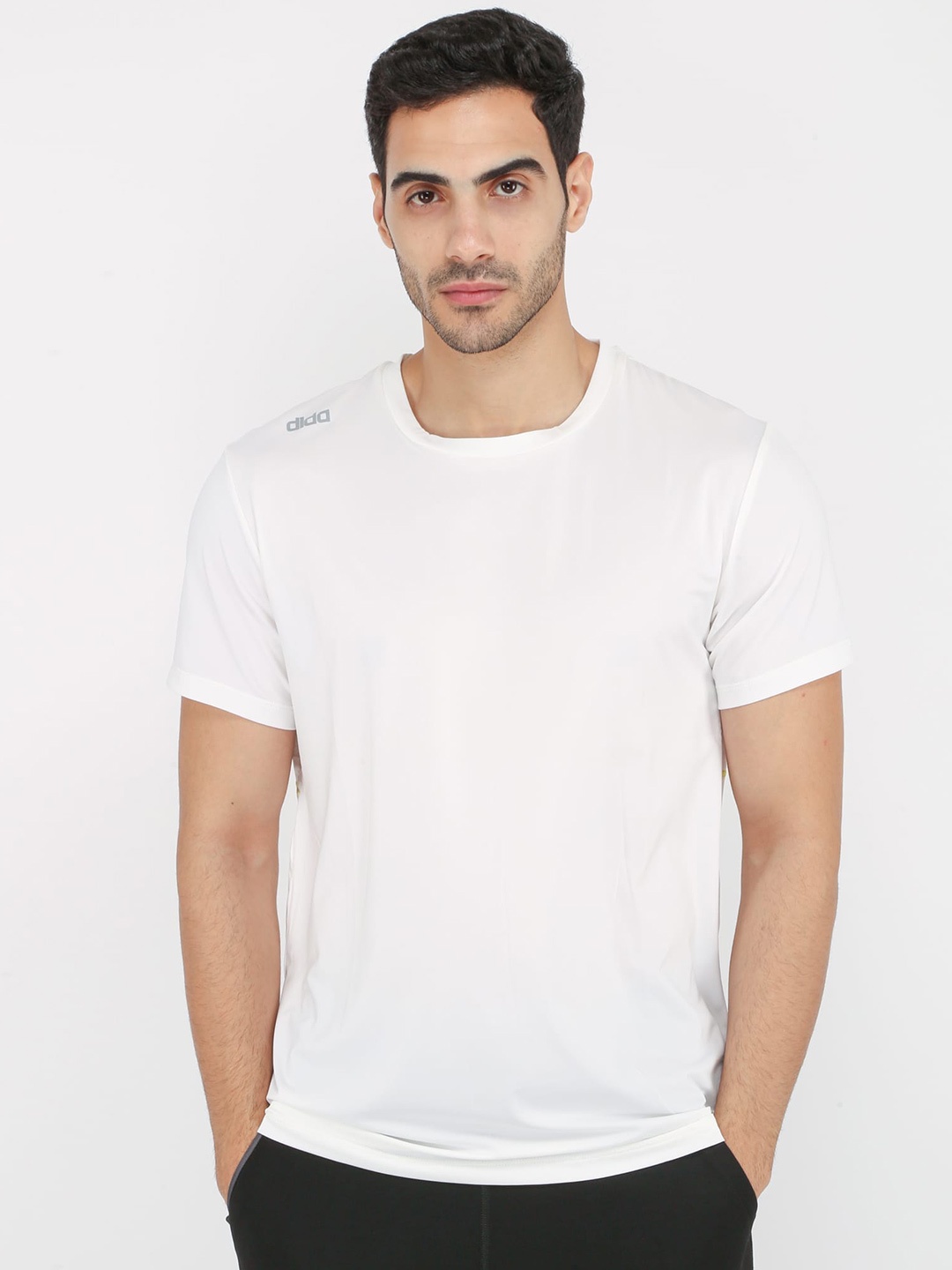 

DIDA Men Dri-FIT Raw Edge T-shirt, White