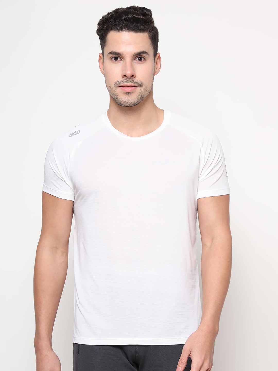 

DIDA Men Dri-FIT Raw Edge T-shirt, White