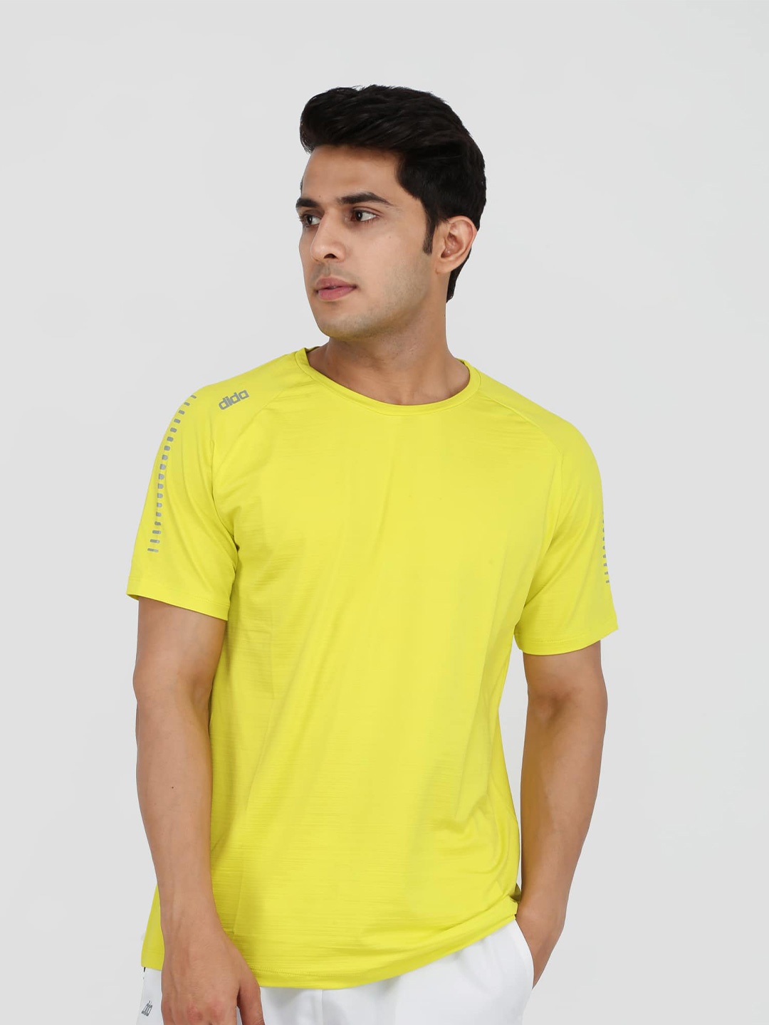 

DIDA Men Dri-FIT Raw Edge T-shirt, Yellow