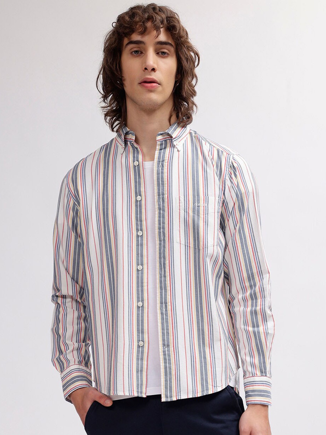 

GANT Regular Fit Button Down Striped Shirts, Multi