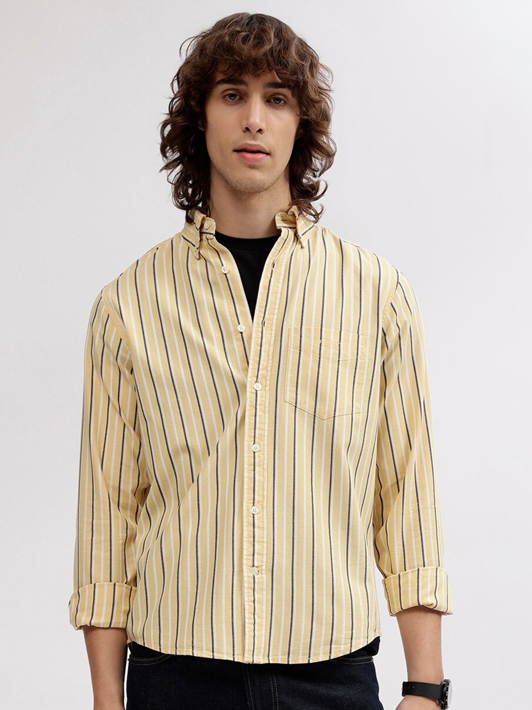 

GANT Regular Fit Button Down Striped Shirts, Yellow