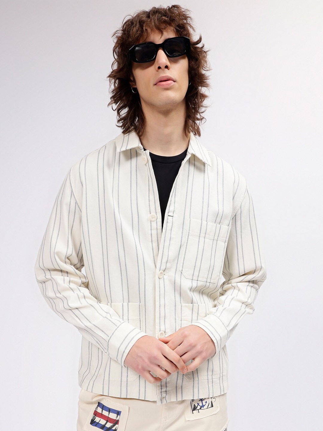 

GANT Regular Fit Button Down Striped Shirts, Cream