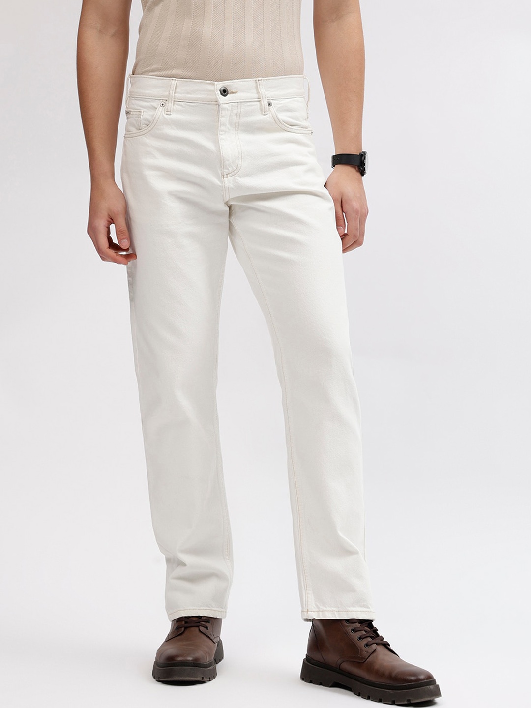 

LINDBERGH Men Relaxed Fit Jeans, White