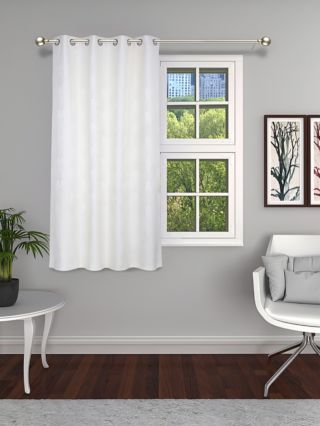 

THE CONVERSION Cream-Coloured Room Darkening Window Curtain