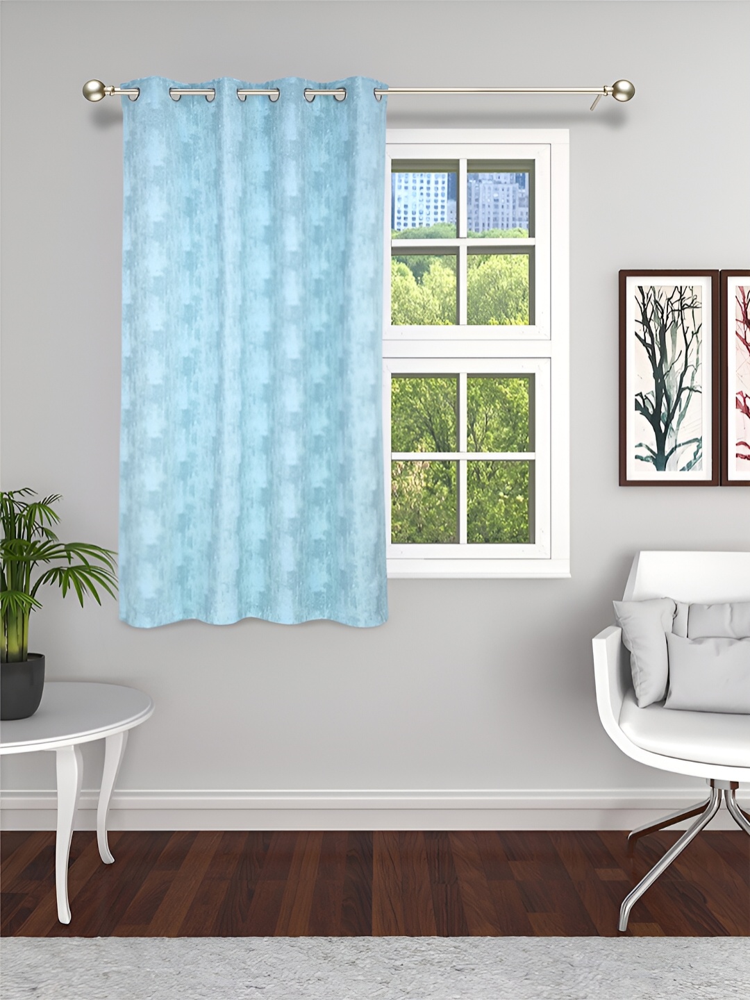 

THE CONVERSION Turquoise Blue Room Darkening Window Curtain