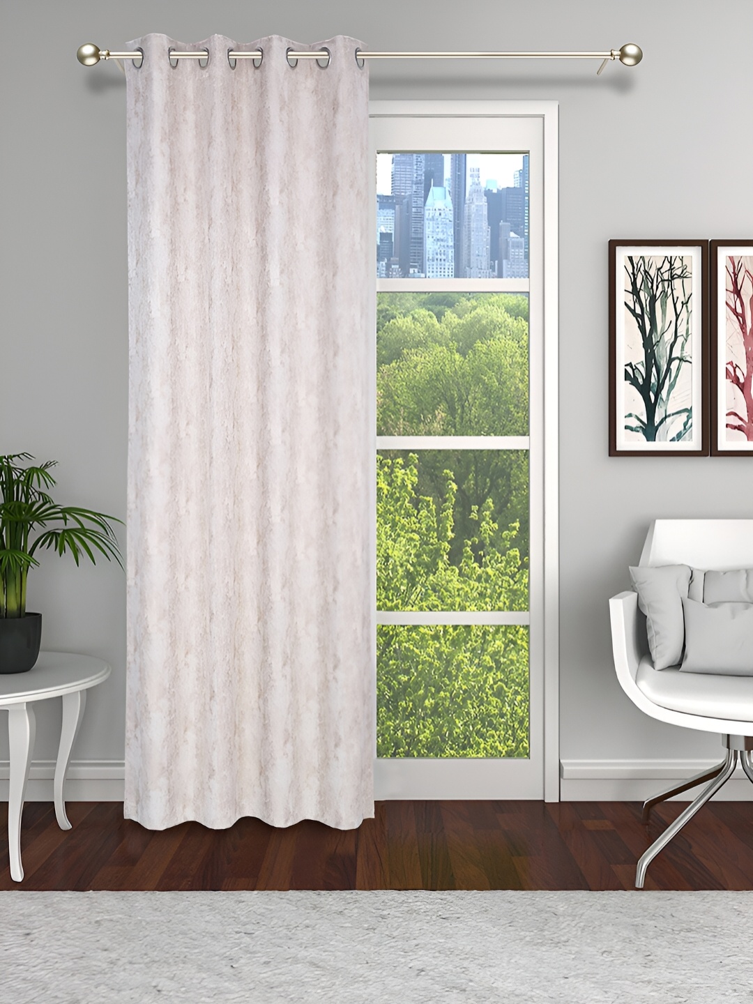 

THE CONVERSION Beige Room Darkening Long Door Curtain