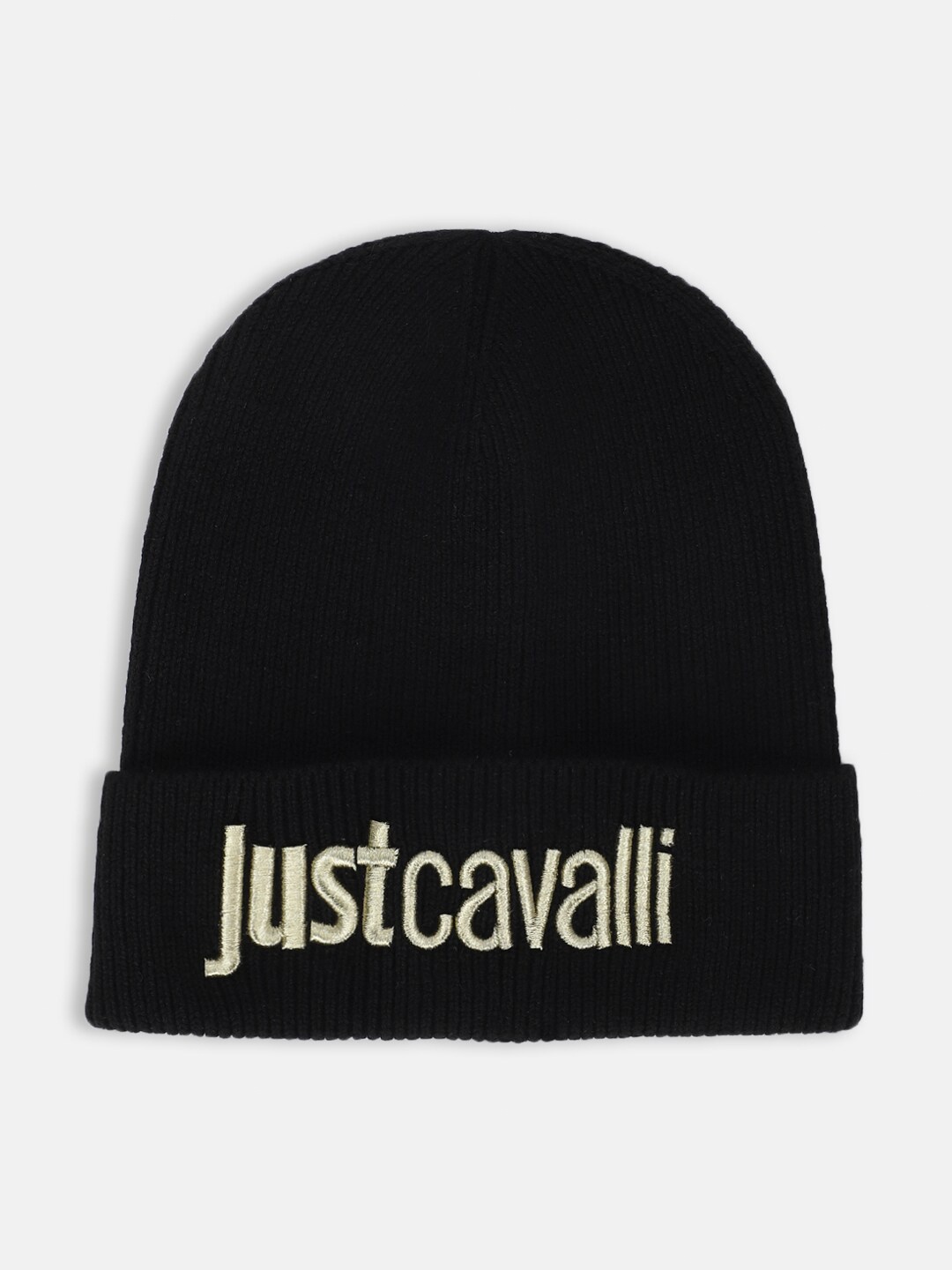 

Just Cavalli Men Embroidered Beanie, Black