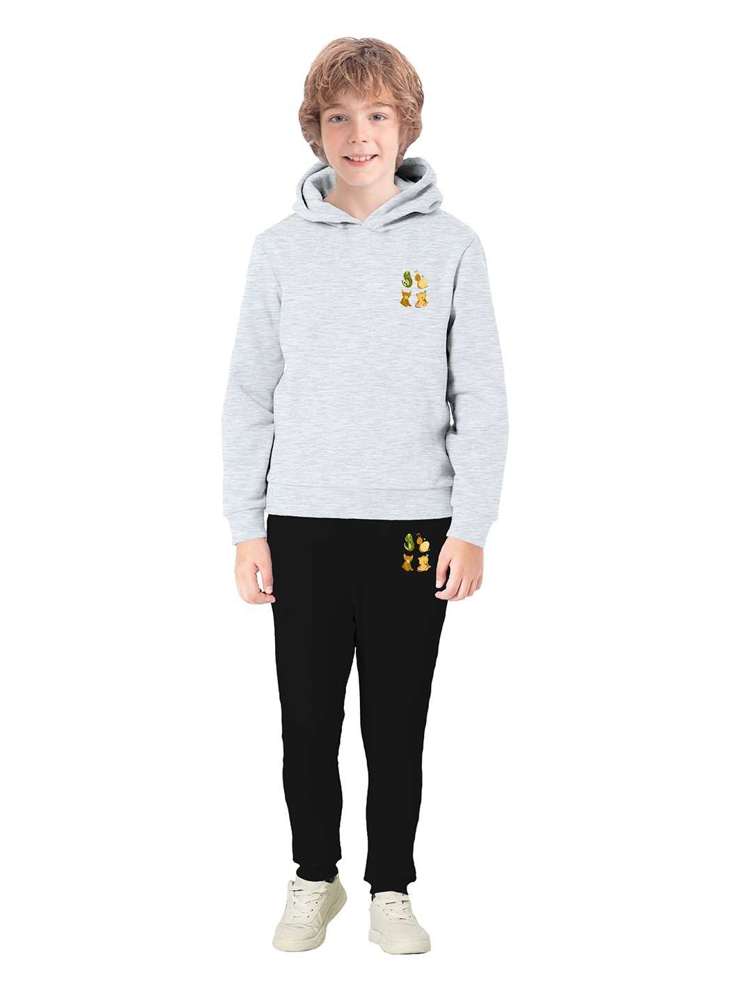 

BAESD Boys Fleece Long Sleeves Hooded Pullover Cotton Sweatshirt, Grey melange