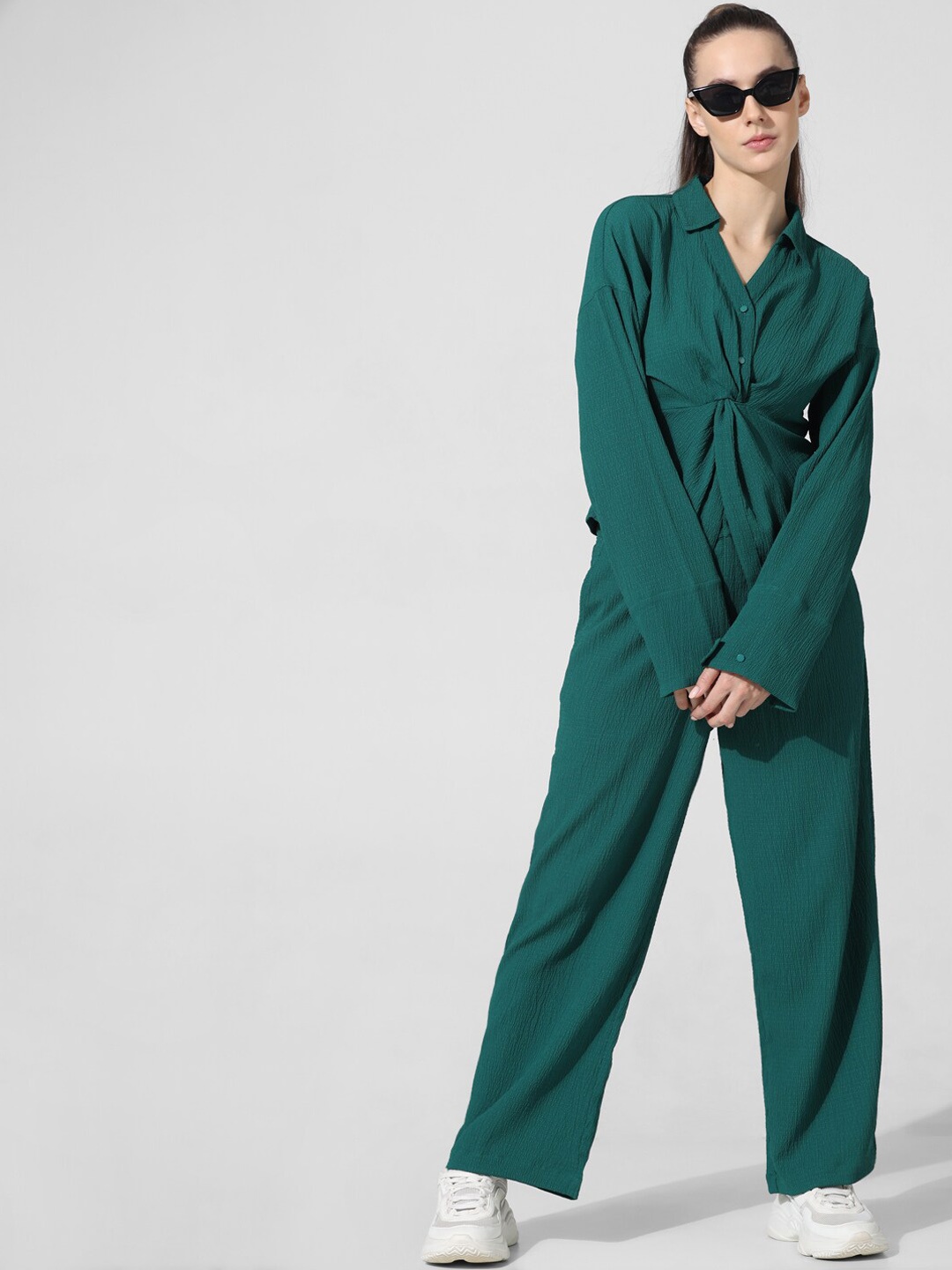 

ONLY Women High-Rise Trousers, Green