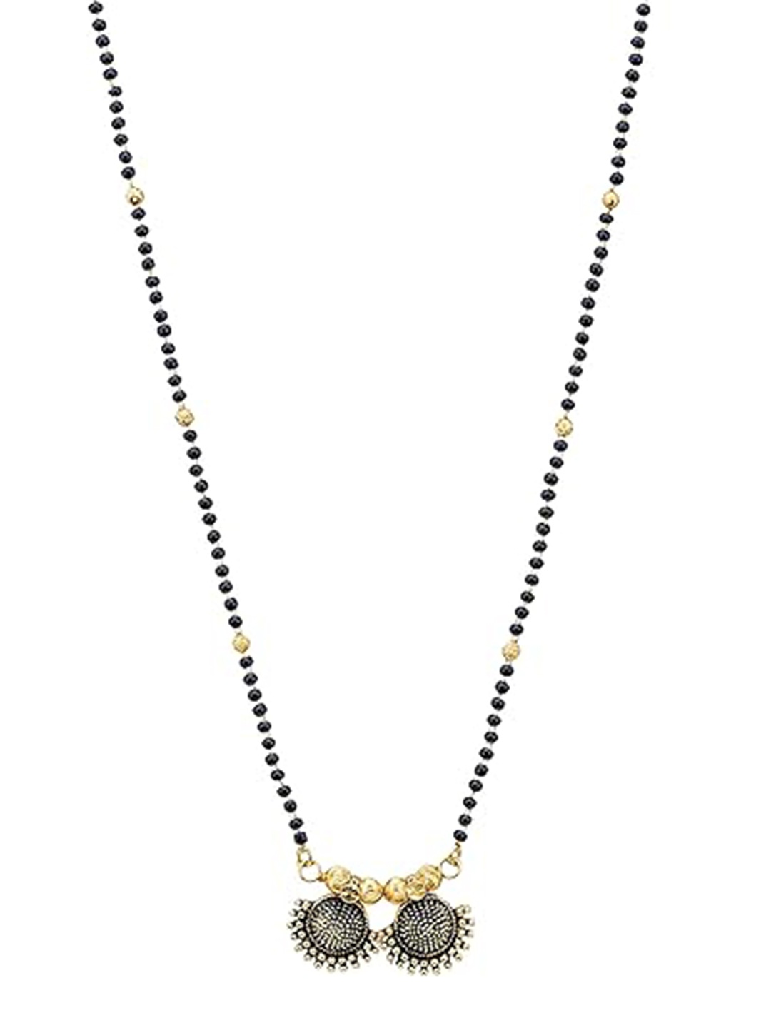 

Vighnaharta Gold-Plated Beaded Mangalsutra