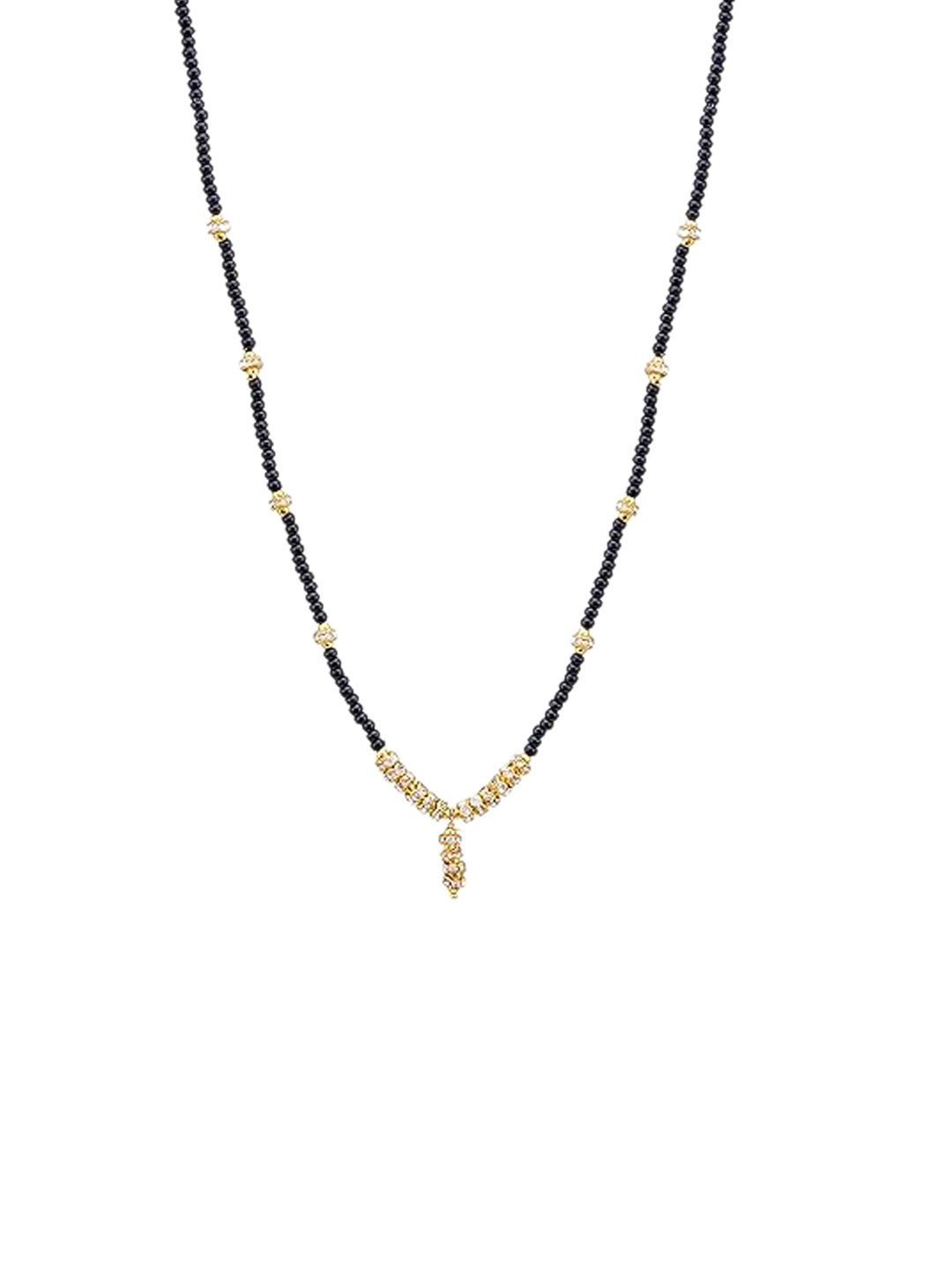 

Vighnaharta Gold-Plated Artificial Beads-Beaded Mangalsutra