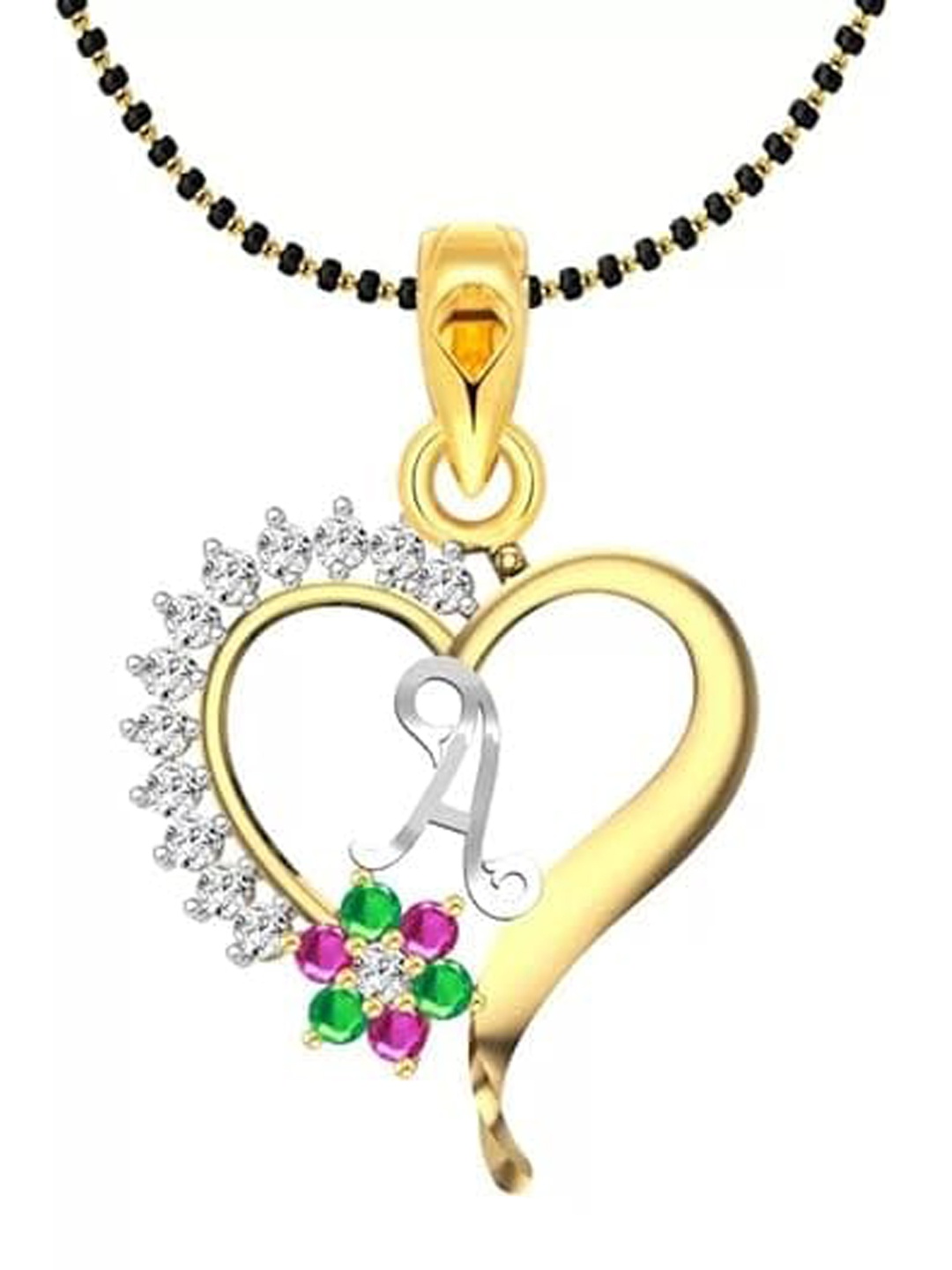 

Vighnaharta Gold-Plated Artificial Stones Mangalsutra