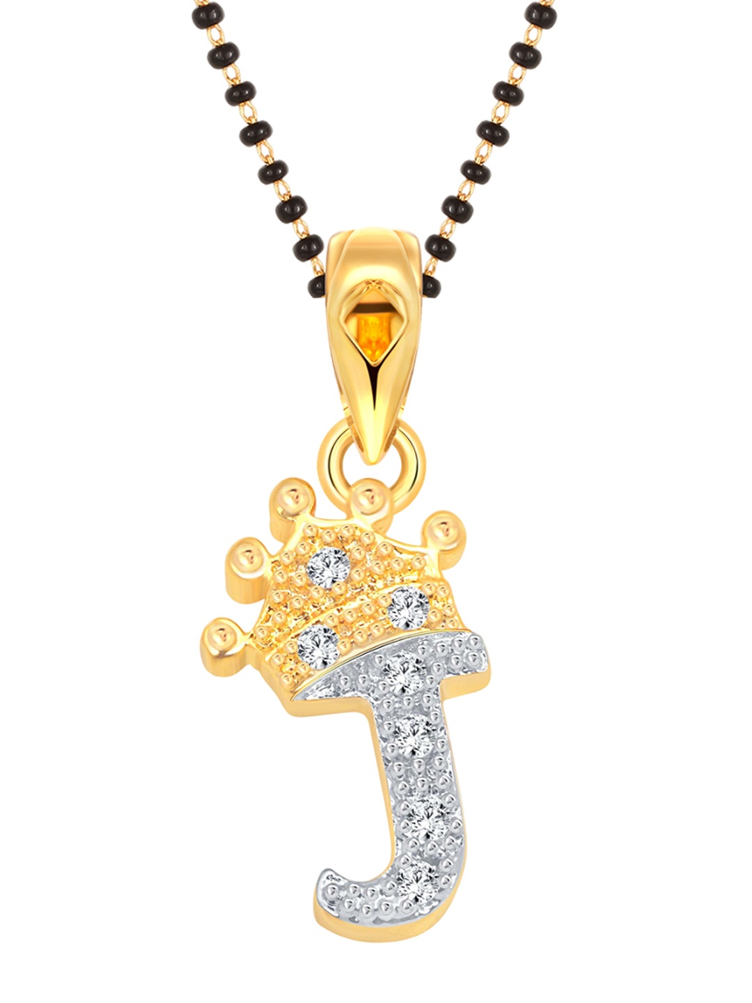 

Vighnaharta Gold-Plated J Stones Mangalsutra