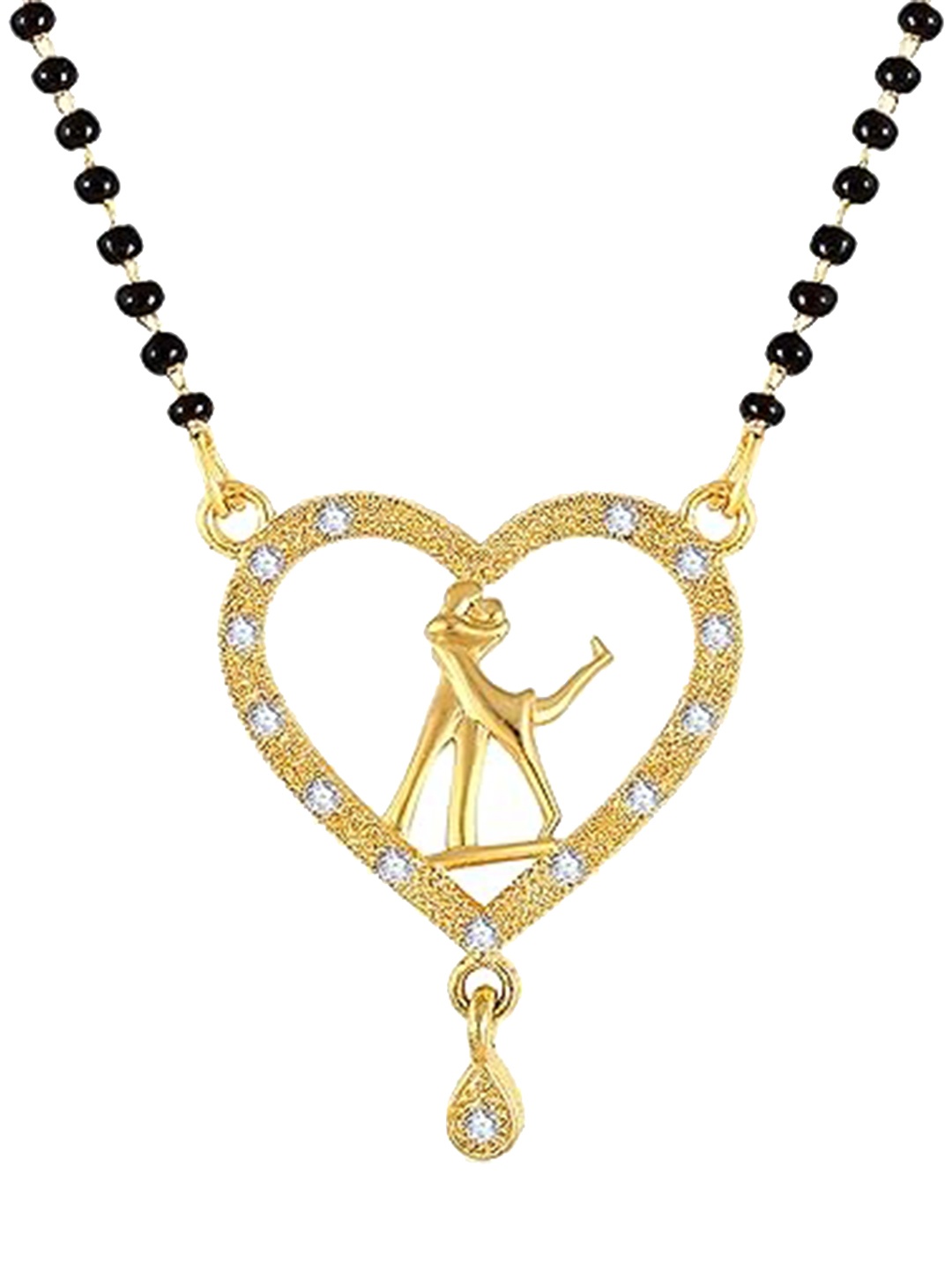 

Vighnaharta Gold-Plated Artificial Stones Mangalsutra