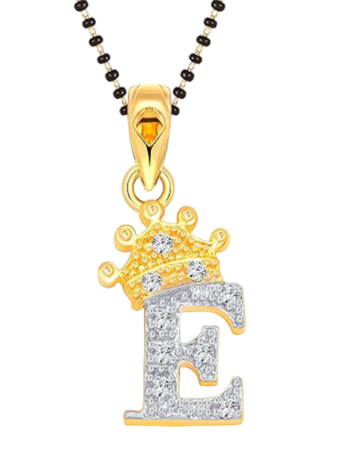 

Vighnaharta Gold-Plated E Stones Mangalsutra