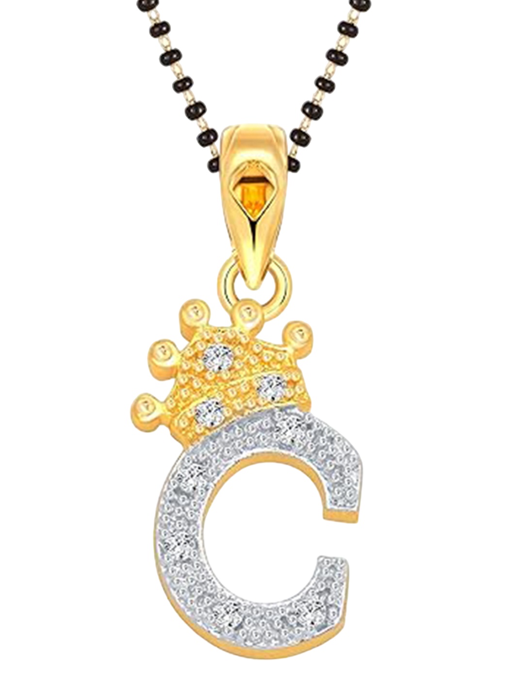 

Vighnaharta Gold-Plated Artificial Stones-Studded & Beaded Mangalsutra