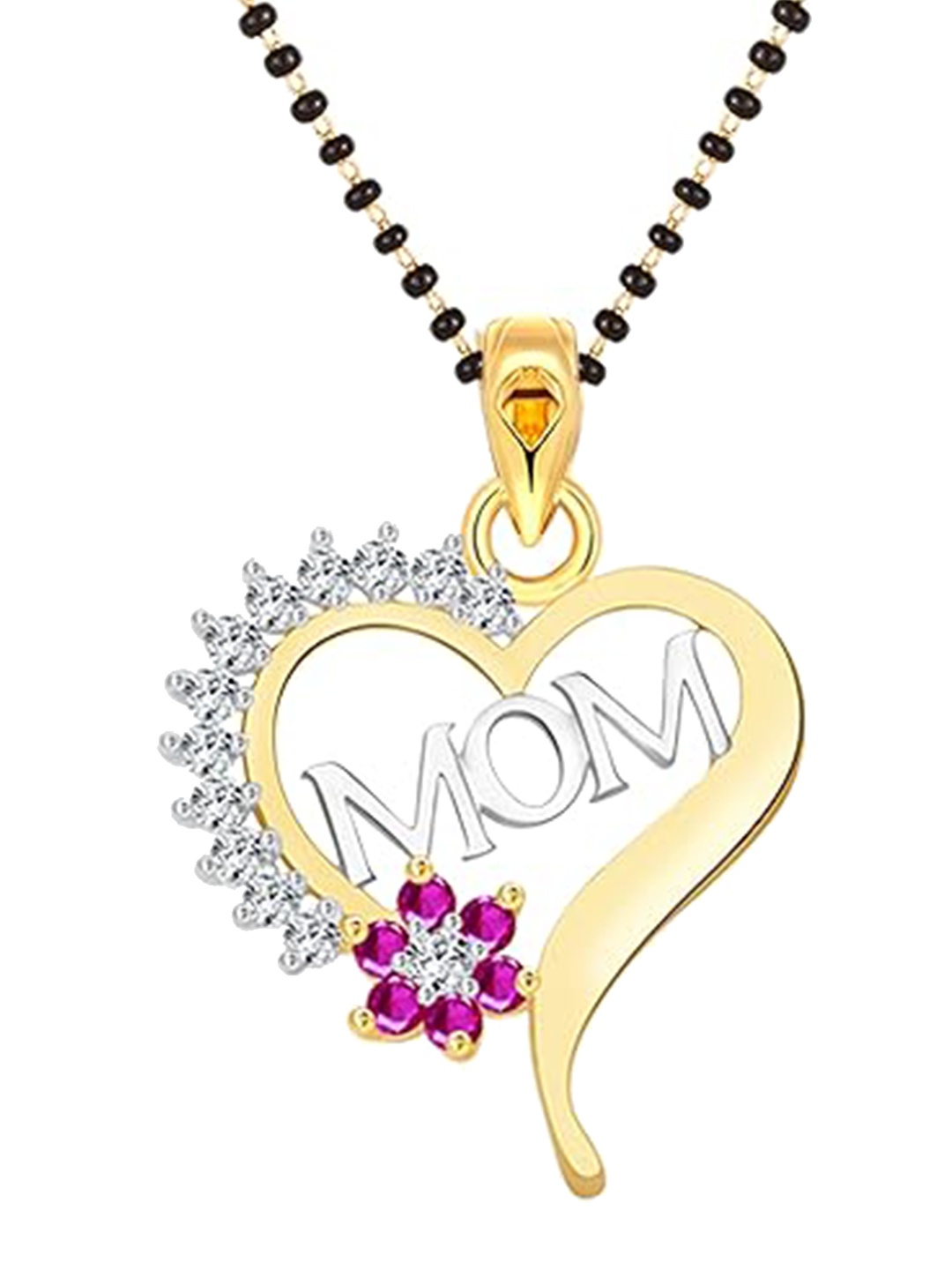 

Vighnaharta Gold-Plated Stones Mangalsutra