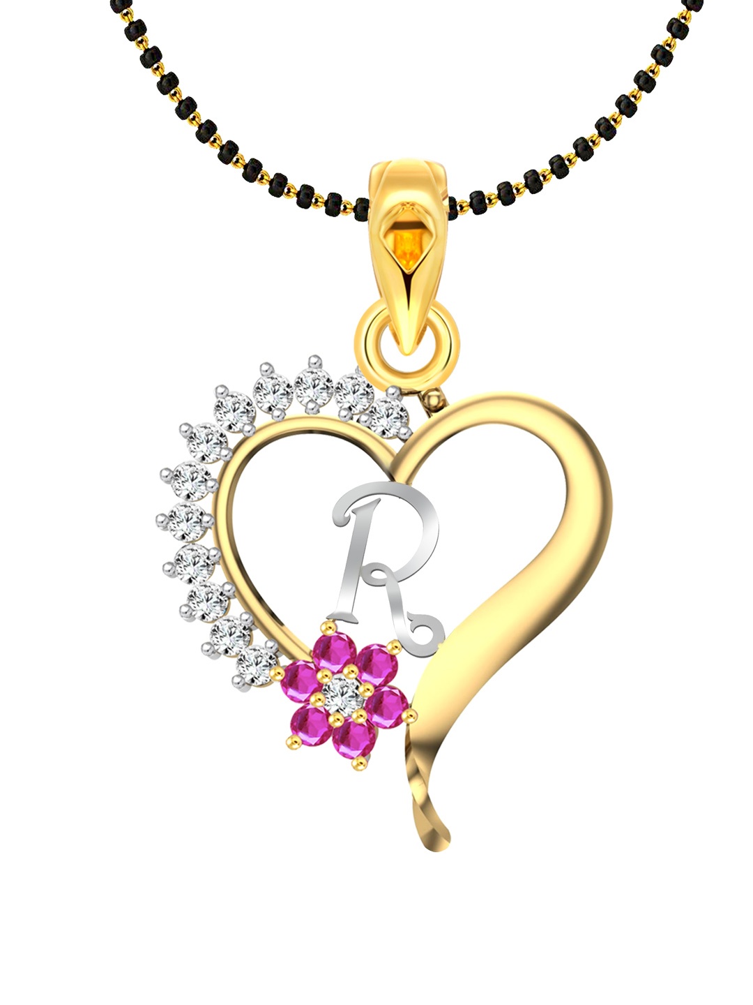 

Vighnaharta Gold-Plated Stones Mangalsutra