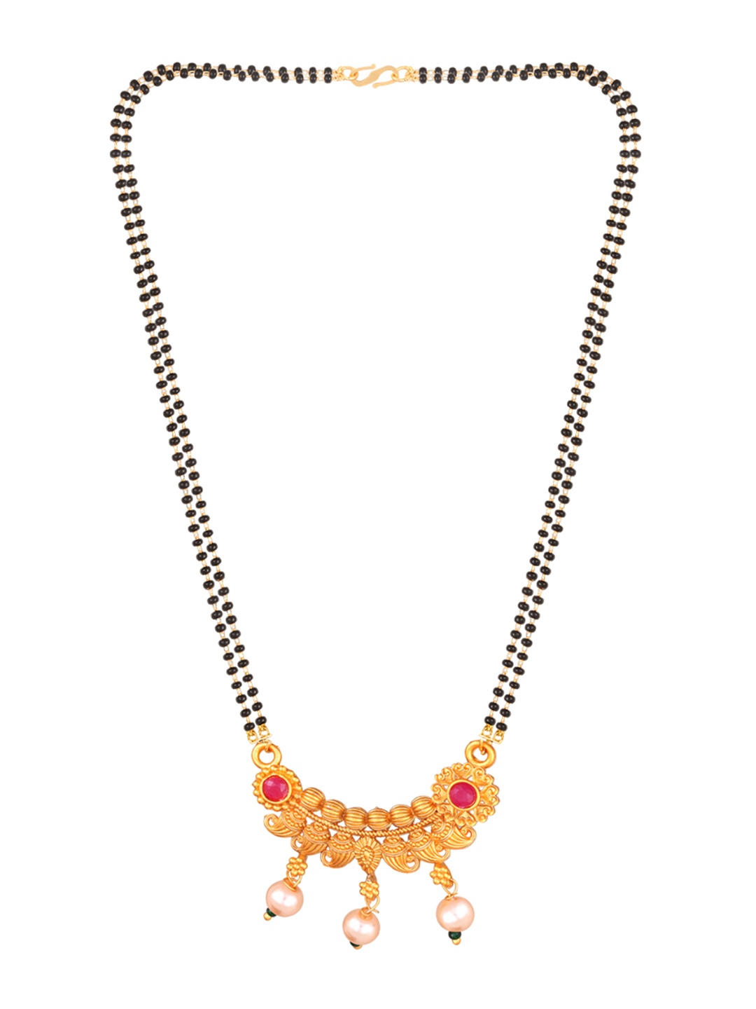 

Vighnaharta Gold-Plated Stones Mangalsutra