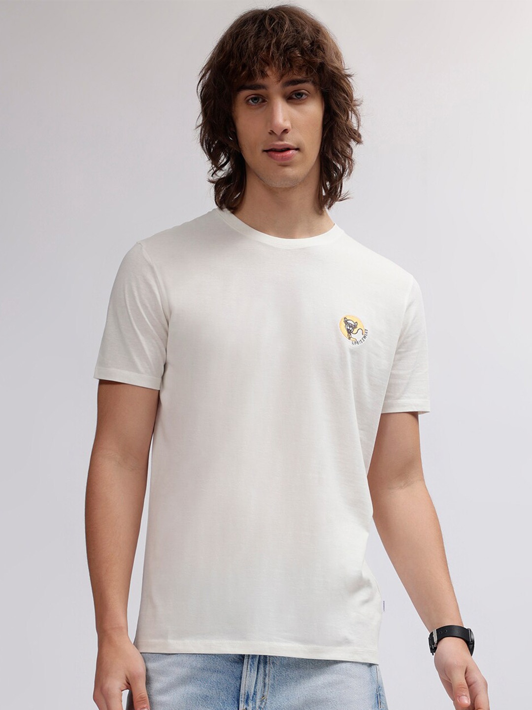 

LINDBERGH Men Applique T-shirt, White