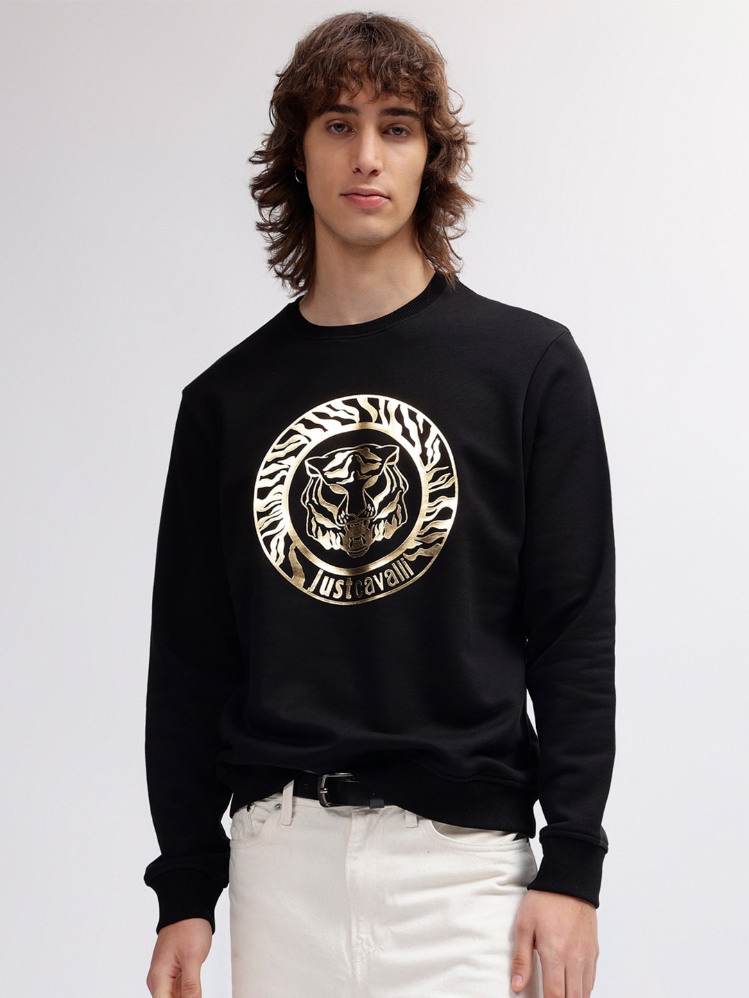 

Just Cavalli Men Printed Sweatshirt, Black