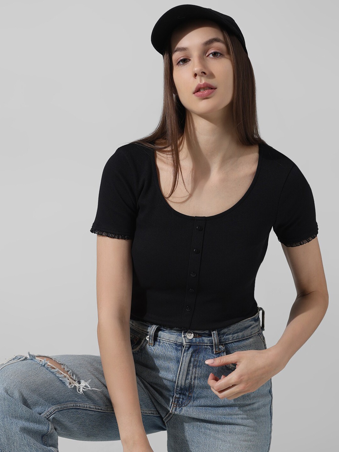 

ONLY Cotton Top, Black