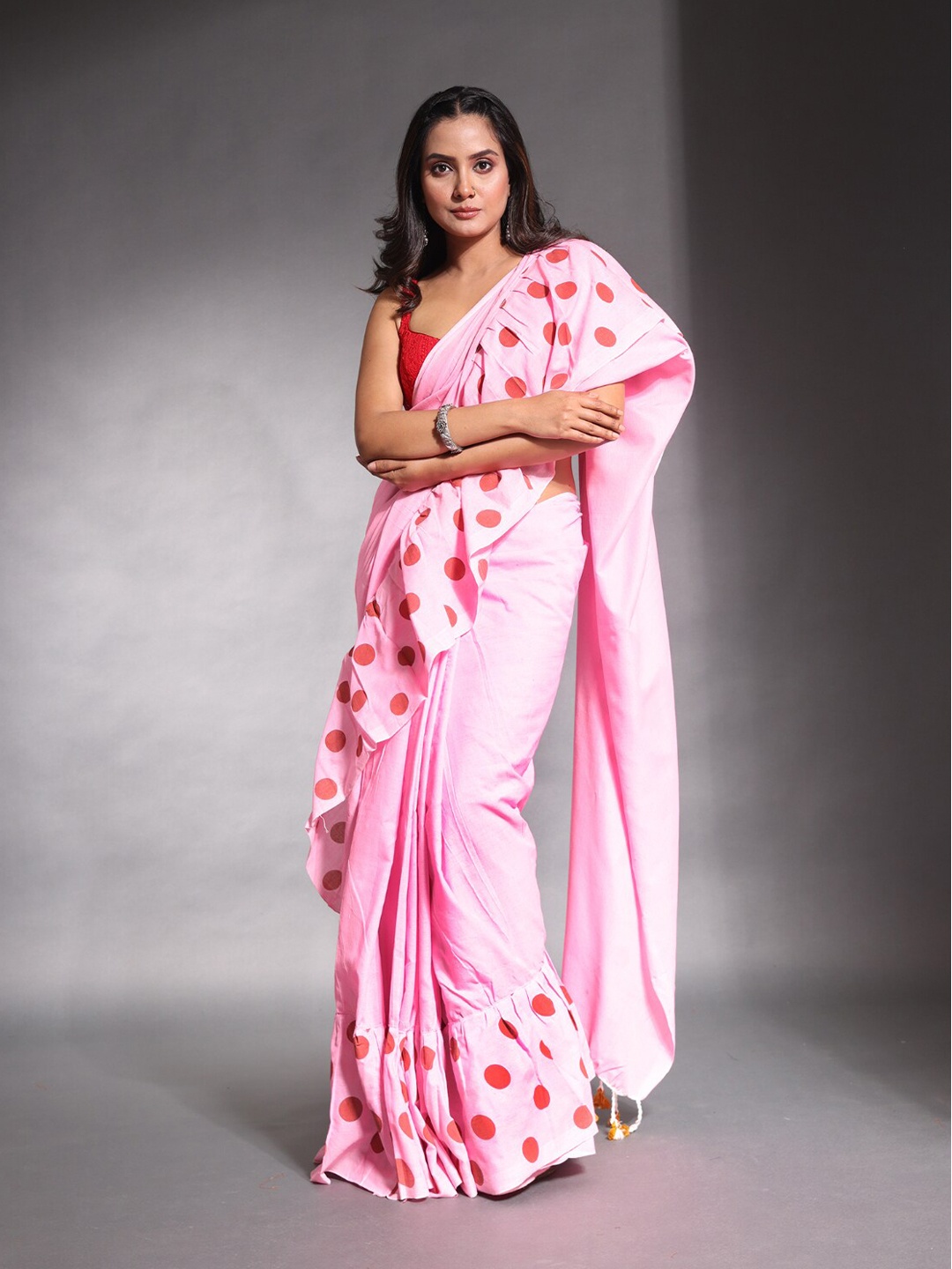 

Charukriti Pure Cotton Saree, Pink