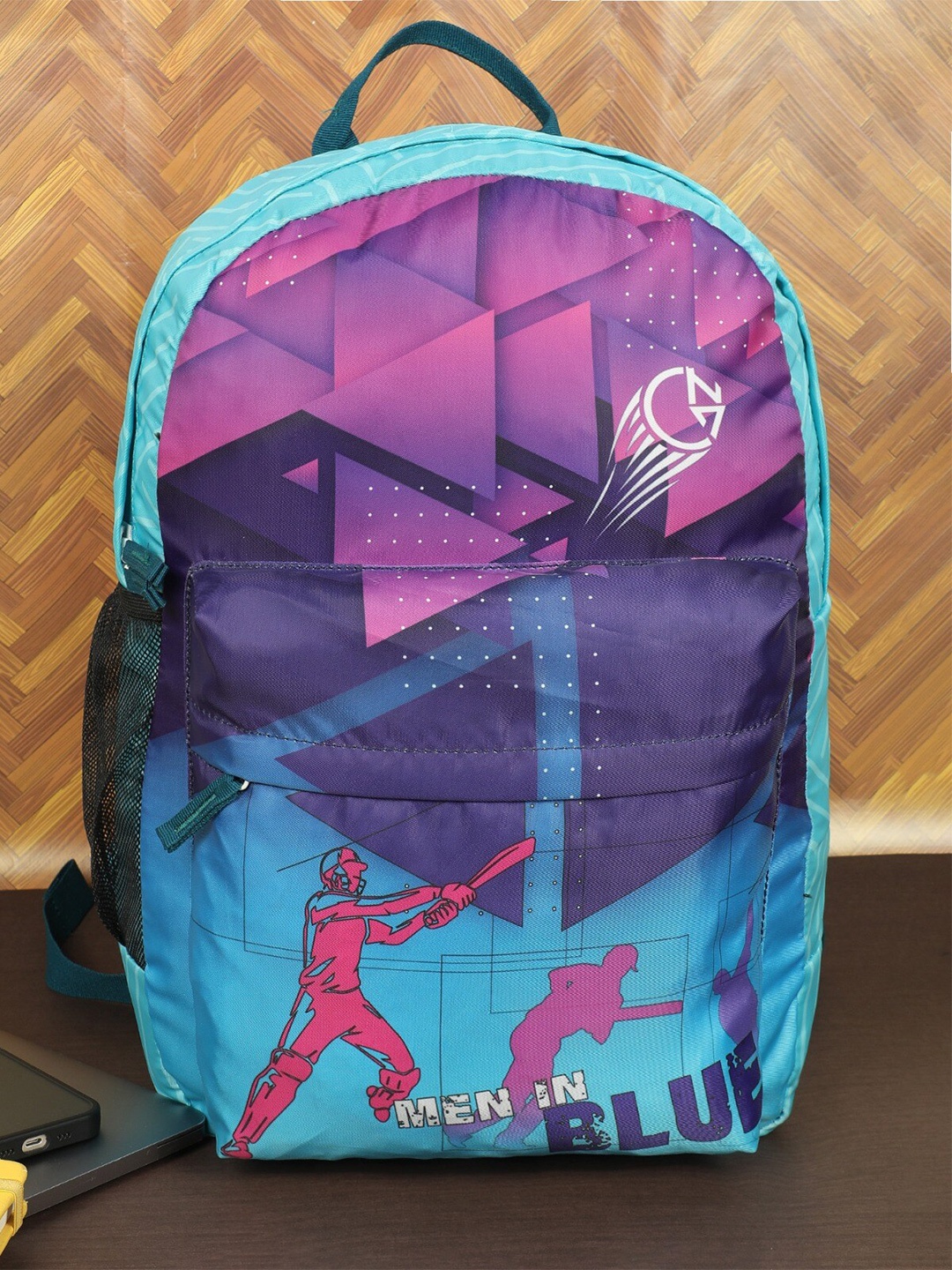 

CHEVIN Unisex Printed Backpack Laptop Up To 15 Inch, Blue