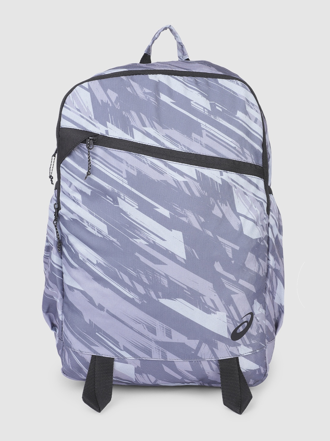 

ASICS Unisex Abstract Printed Backpack with Hip Strap, Grey