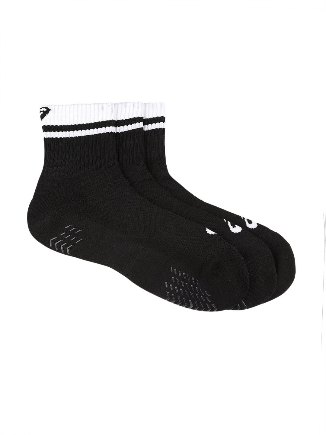 

ASICS Pack of 3 Practice Quarter Above Ankle Socks, Black