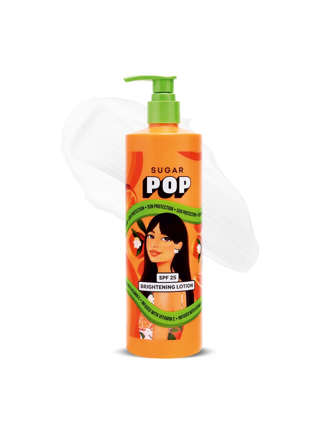 

SUGAR POP Women SPF25 Brightening Body Lotion with Vitamin C & Aloe Vera - 400 ml, Orange