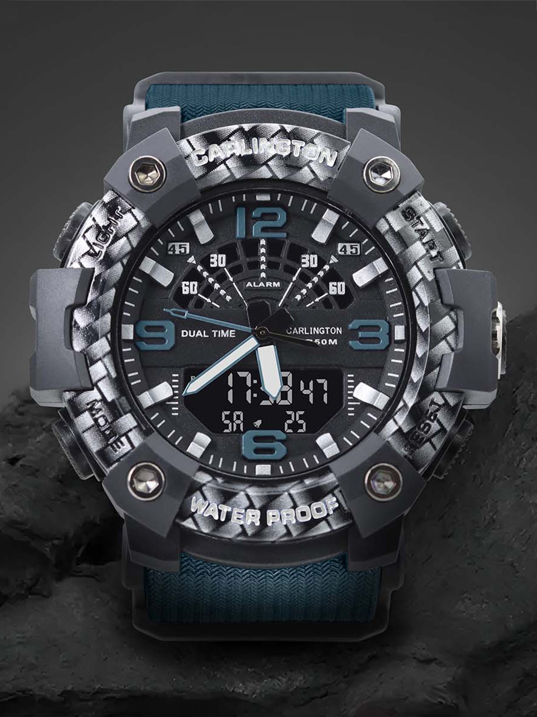 

CARLINGTON Men Printed Dial Analogue and Digital Multi Function Watch Endurance 9103 Teal