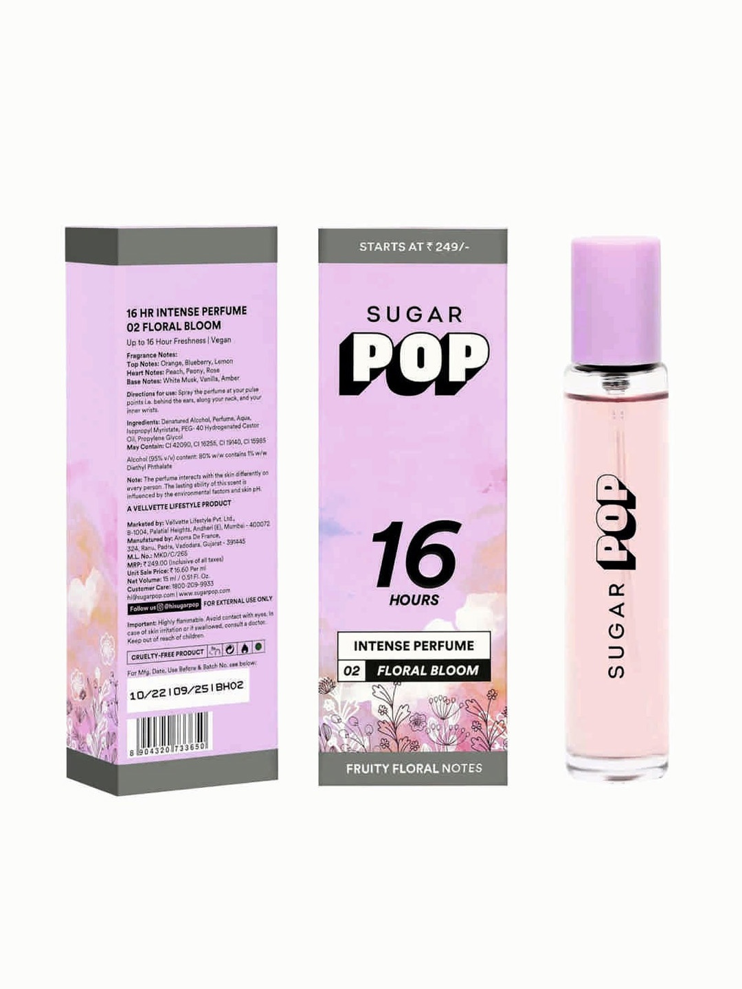 

SUGAR POP Intense 16Hr Floral Bloom Perfume - 15ml, Pink