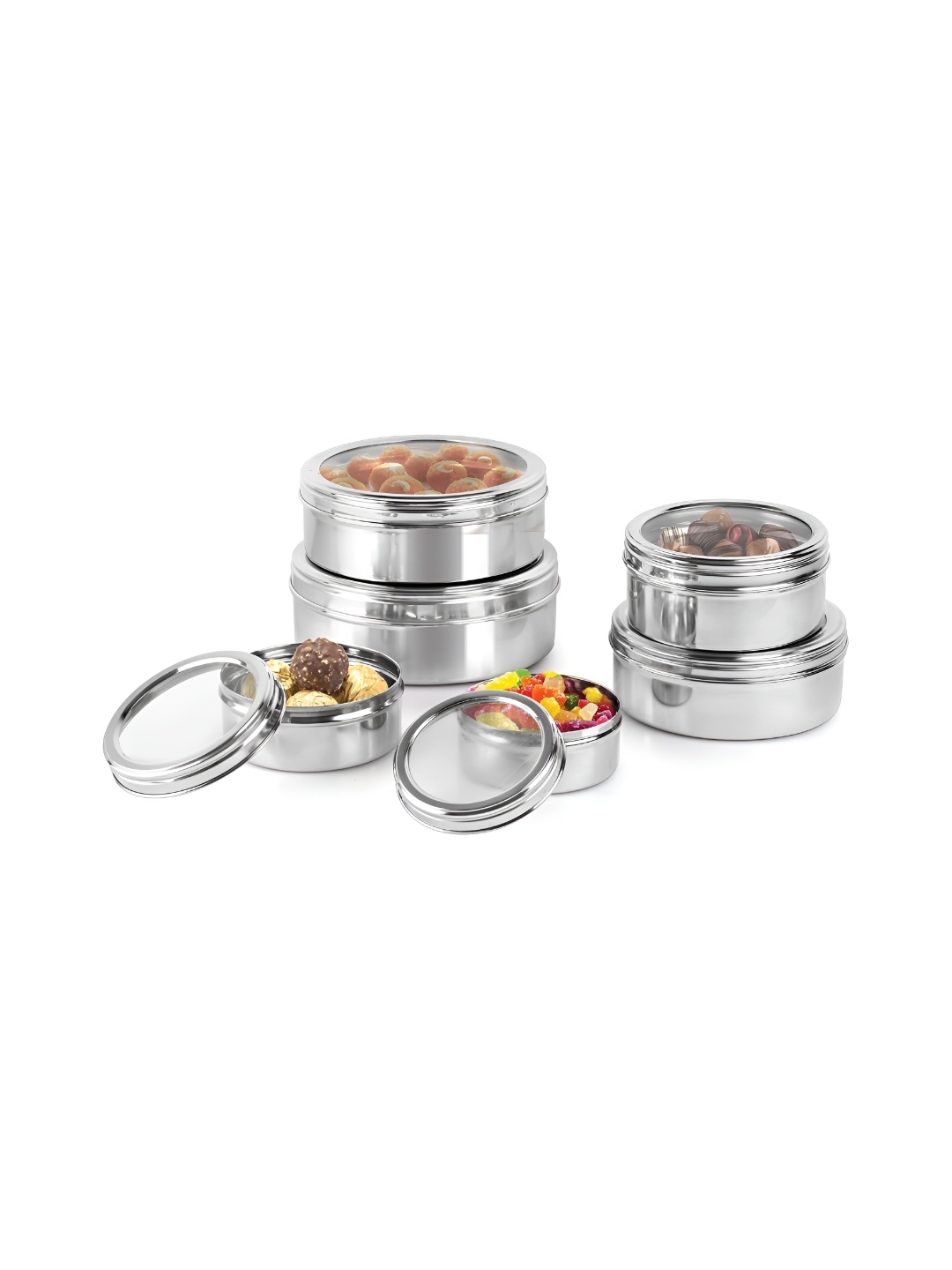 

Cello Grey 6 PIeces Stainless Steel Lunch Box