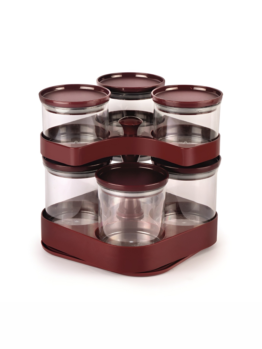 

Cello Maroon & Transparent 7 Pieces Plastic Food Container 200 ml