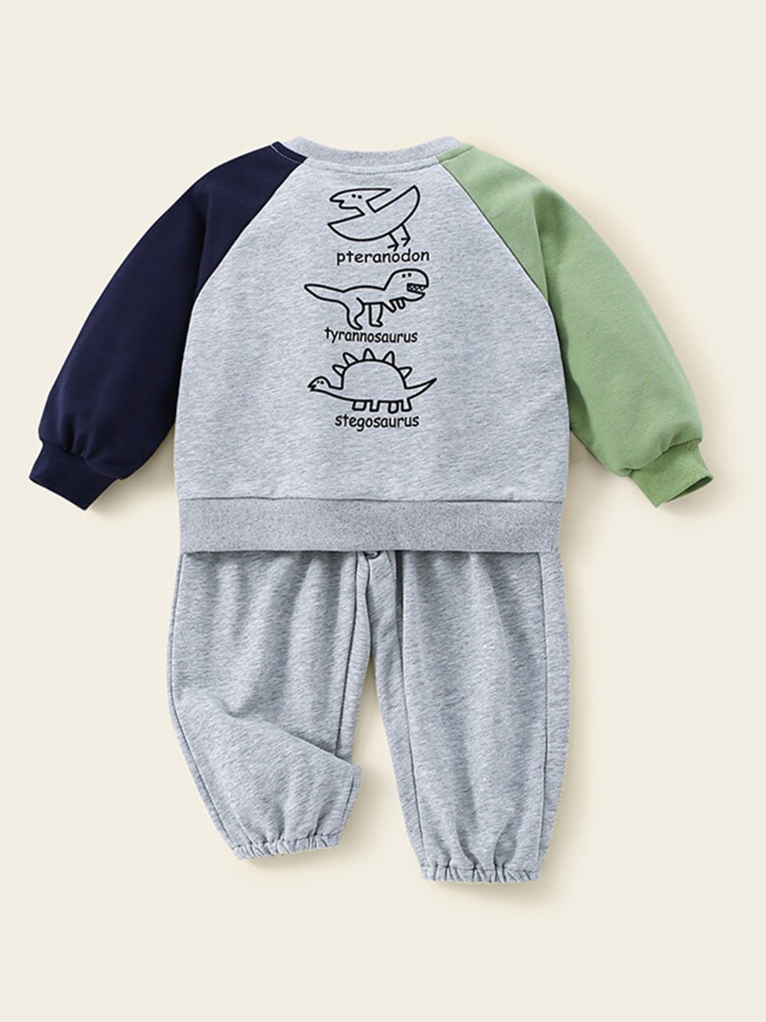 

INCLUD Boys Graphic Printed Sweatshirt & Joggers, Grey