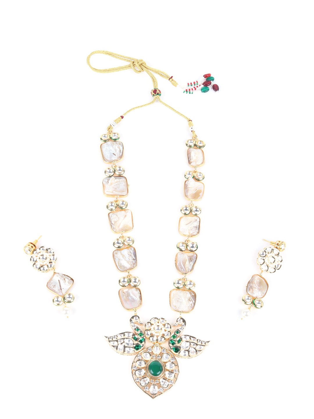 

ODETTE Gold-plated Kundan-studded Necklace And Earrings