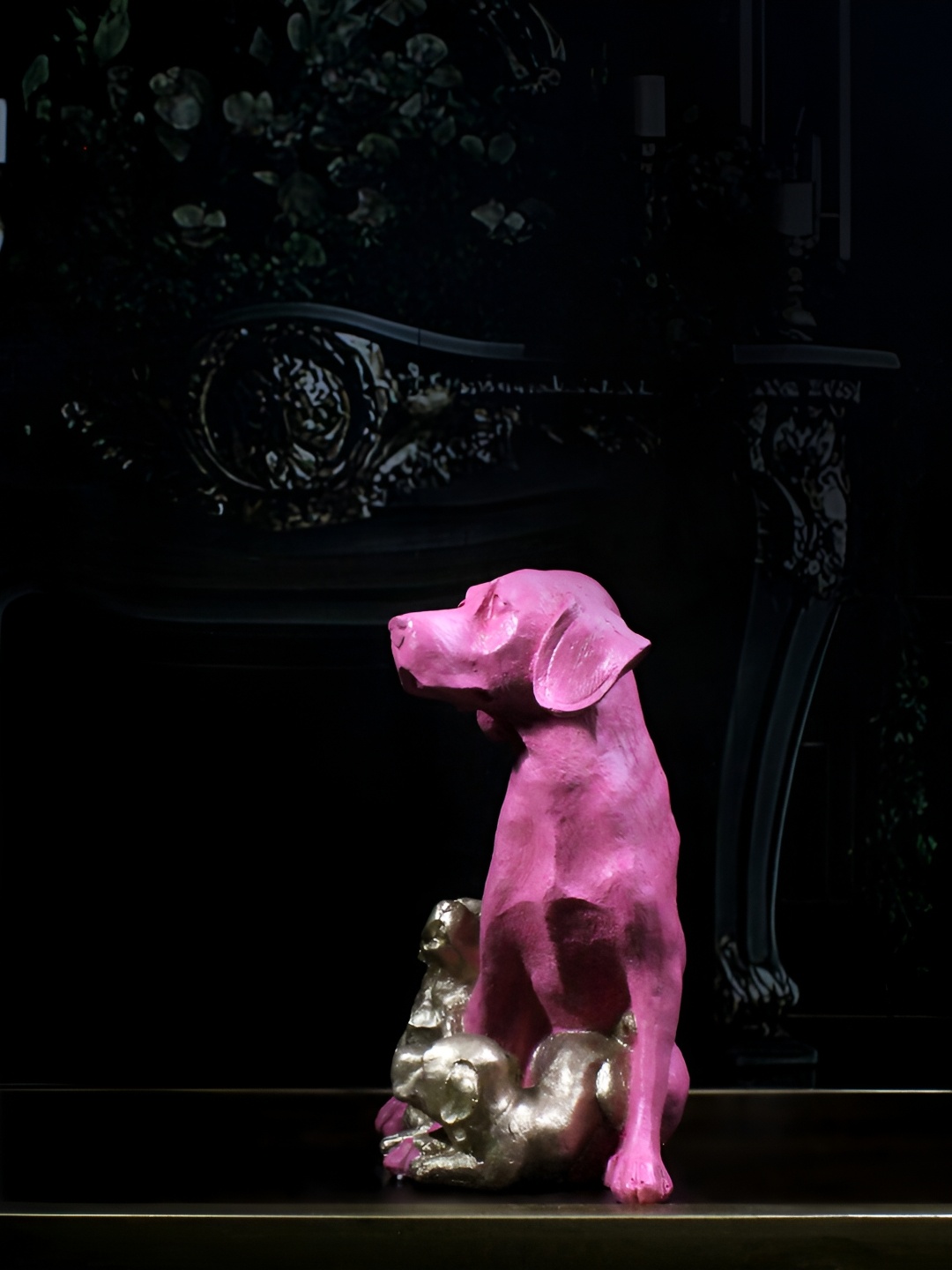 

THE WHITE INK DECOR Pink Figurine Showpiece