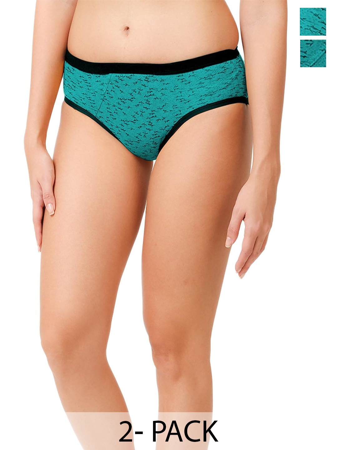 

CareDone Pack of 2 Printed Reusable Period Briefs, Blue