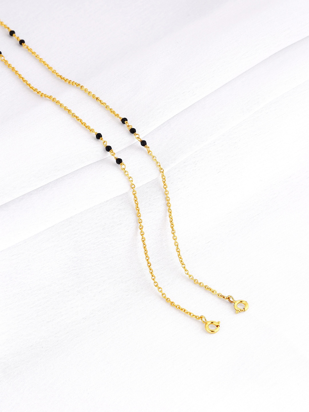 

GIVA Gold-Plated 925 Sterling Silver Artificial Beads Mangalsutra