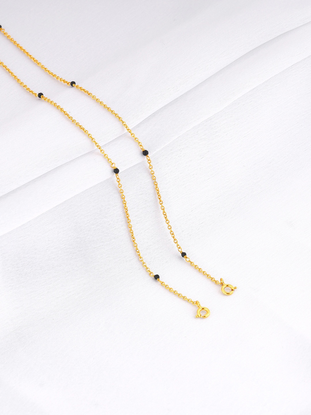 

GIVA Gold-Plated 925 Sterling Silver Artificial Beads Mangalsutra