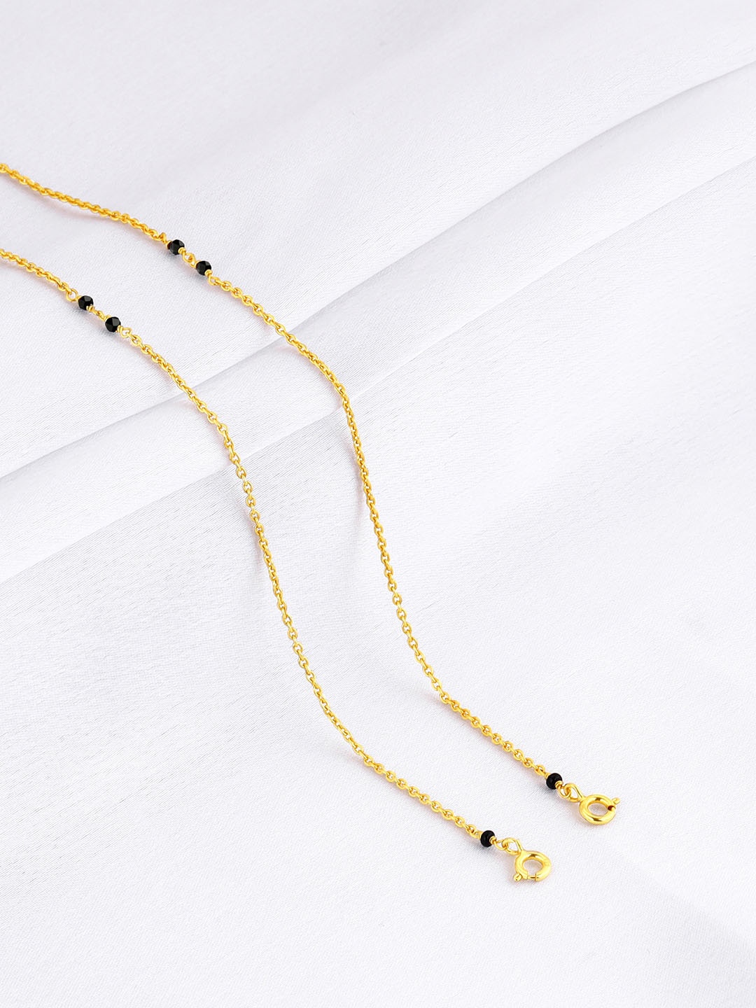 

GIVA Gold-Plated 925 Sterling Silver Artificial Beads Mangalsutra