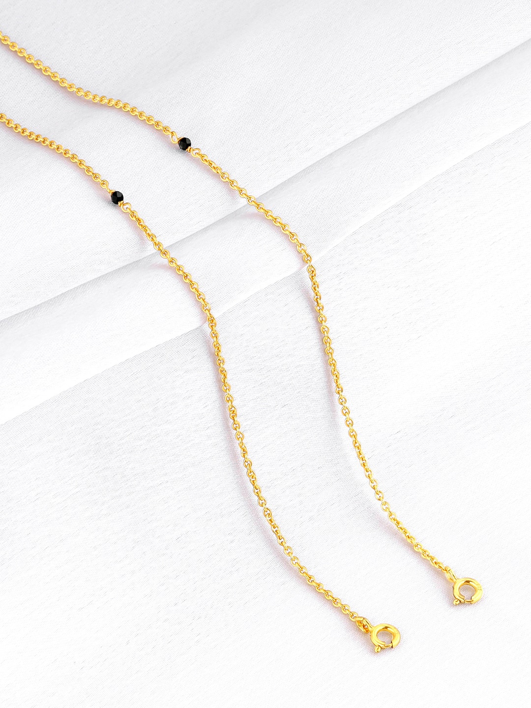 

GIVA Gold-Plated 925 Sterling Silver Artificial Beads Mangalsutra