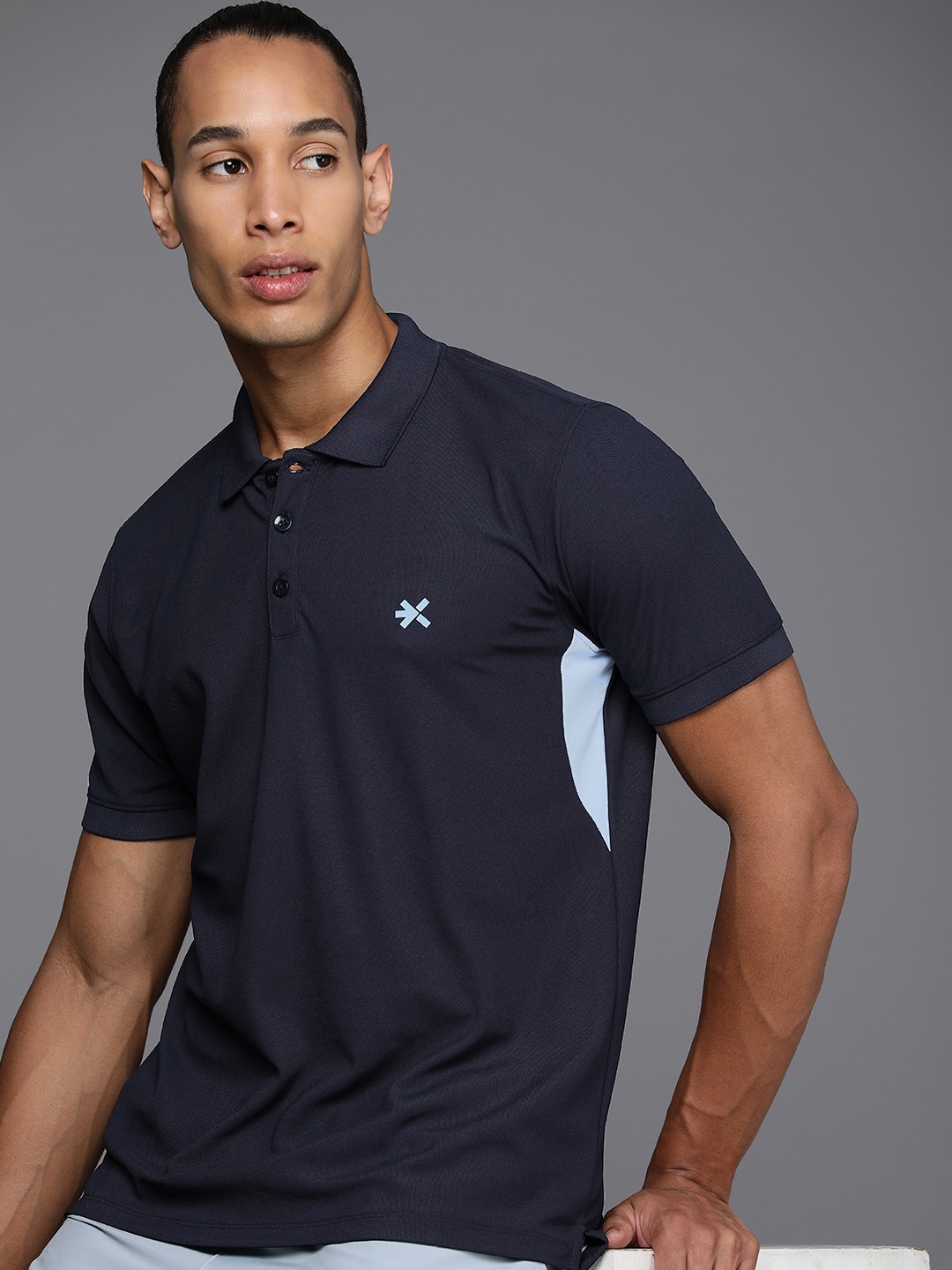 

HRX by Hrithik Roshan Men Polo Collar T-shirt, Navy blue