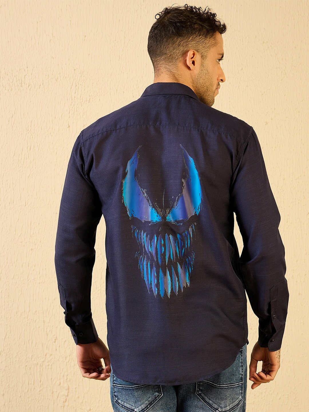 

Kook N Keech Original Opaque Graphic Printed Casual Shirt, Blue
