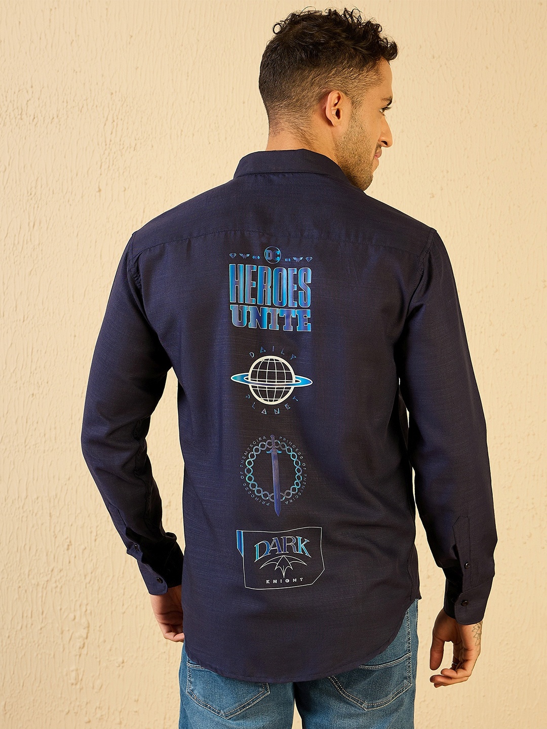 

Kook N Keech Original Typography Printed Opaque Casual Shirt, Blue