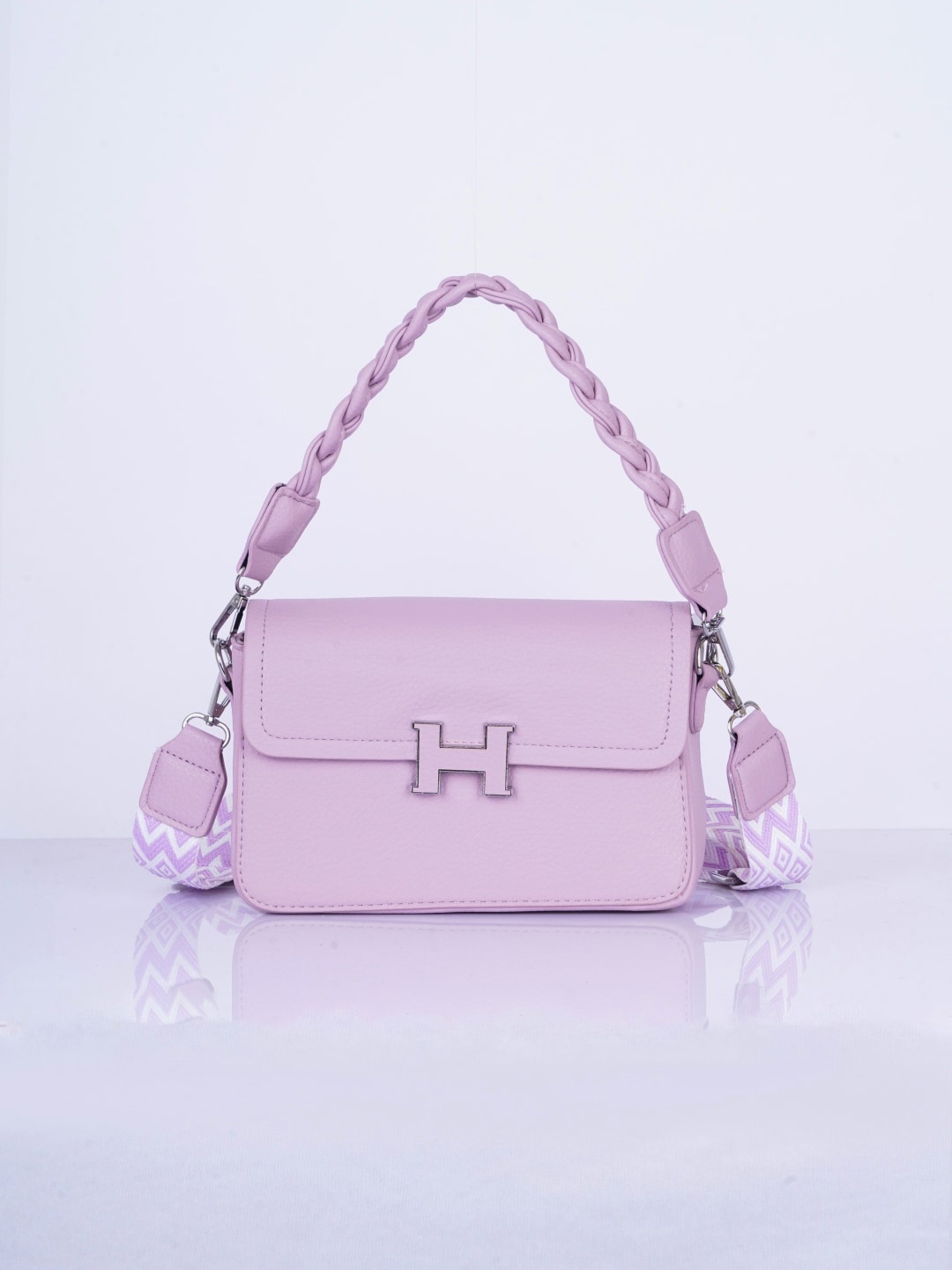 

CHRONICLE Structured Satchel with One Handle, Lavender