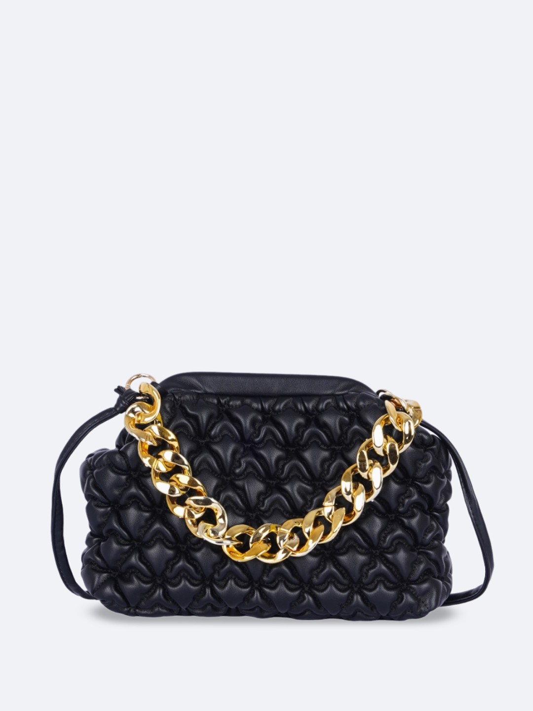 

CHRONICLE Textured Structured Sling Bag, Black